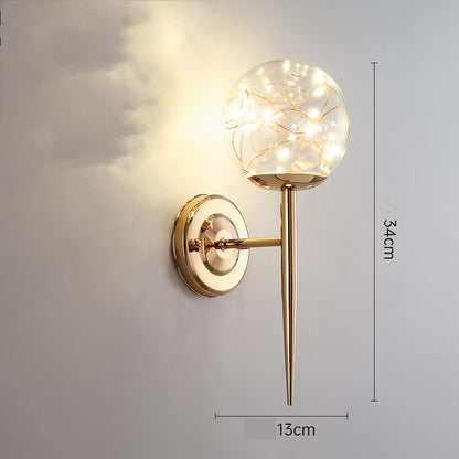 Luxury Crystal Wall lamp Transparent Creative Bedside Lamps