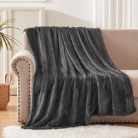 Fleece Throw Blanket for Couch/Bed, Lightweight and Cozy( Ivory )