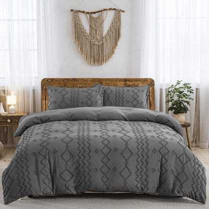 Floral Diamond Wave Quilt Cover Bedding Set