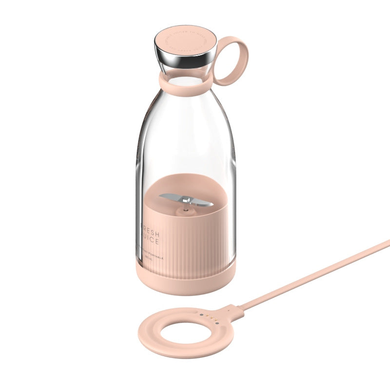 White rechargeable mixer cup with spoon