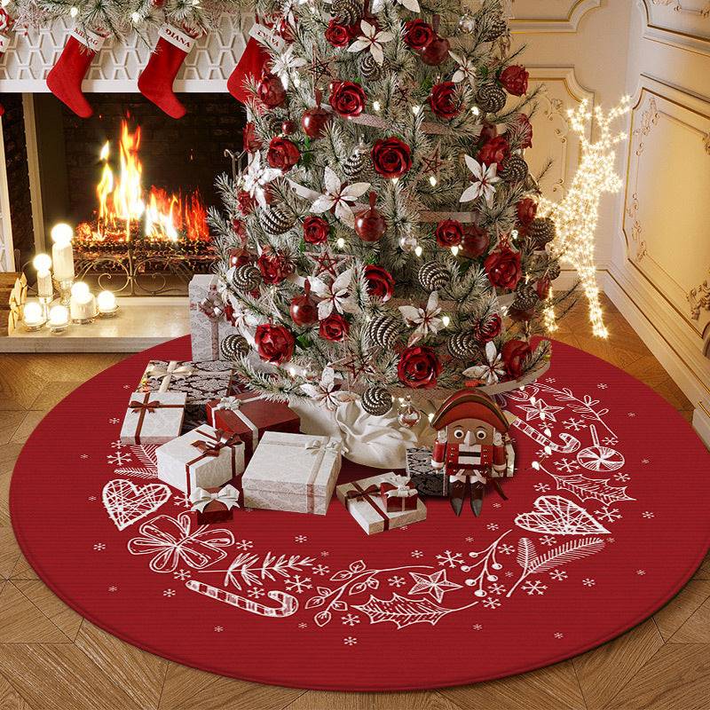 Christmas Tree Skirt Carpet Floor Mat Door Mat For Living Room Decorative