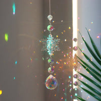 Christmas Multi-Color Snowflake Crystal Sun Catcher Christmas Decorations