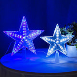Christmas Tree Top Star LED Light Colourful Glowing Star Christmas Decorations for Home Bedroom Party LED Lamp Decoration