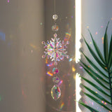 Christmas Multi-Color Snowflake Crystal Sun Catcher Christmas Decorations