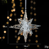 Transparent Christmas Decor Sequins Acrylic Pendant Elegant Hanging Ornaments