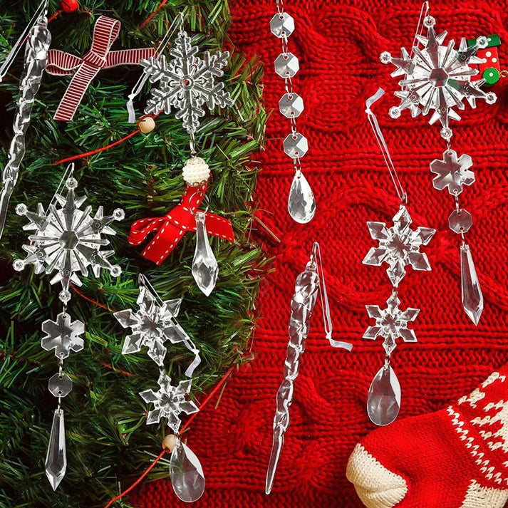 Acrylic ice strip hanging from ceiling display