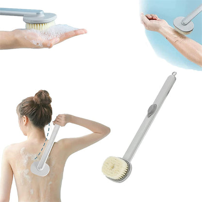 Shower Brush Multifunctional Bath Brush Back Body Bath Shower Sponge Scrubber Handle Massager Bathroom Brush Set