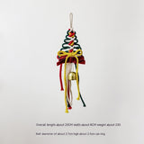 1pc Colorful Jute Twine Bell & Christmas Bow Decoration Knot DIY Xmas Ornament