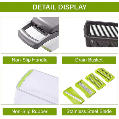 All in one manual vegetable slicer chopping fresh vegetables