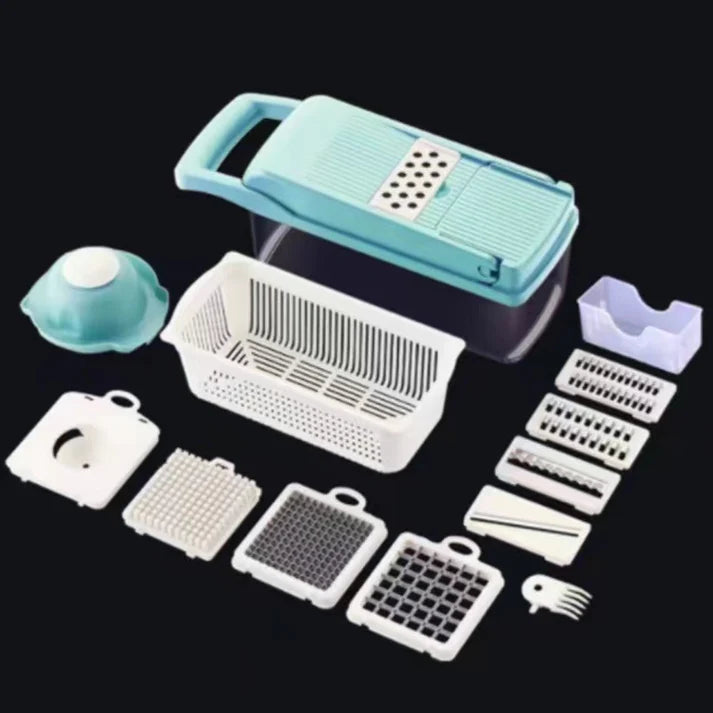 All in one manual vegetable slicer set with all attachments