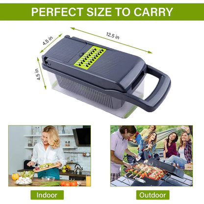 Individual attachments from all in one manual vegetable slicer set