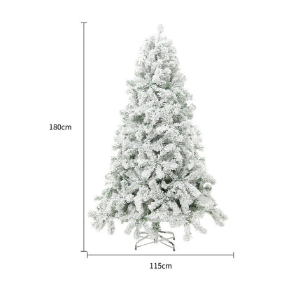 Artificial Christmas tree with snowy white flocking