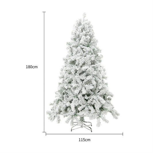 Artificial Christmas tree with snowy white flocking