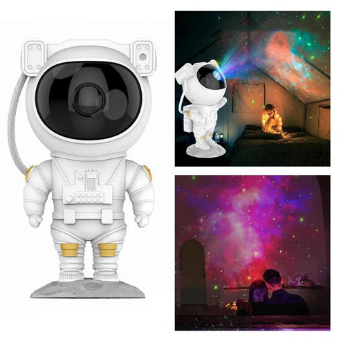 Black astronaut galaxy projector nightlight lamp