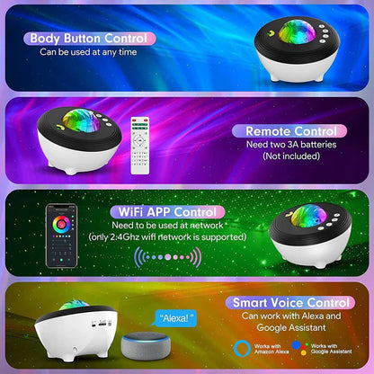 Aurora projector lamp multicolor northern lights display