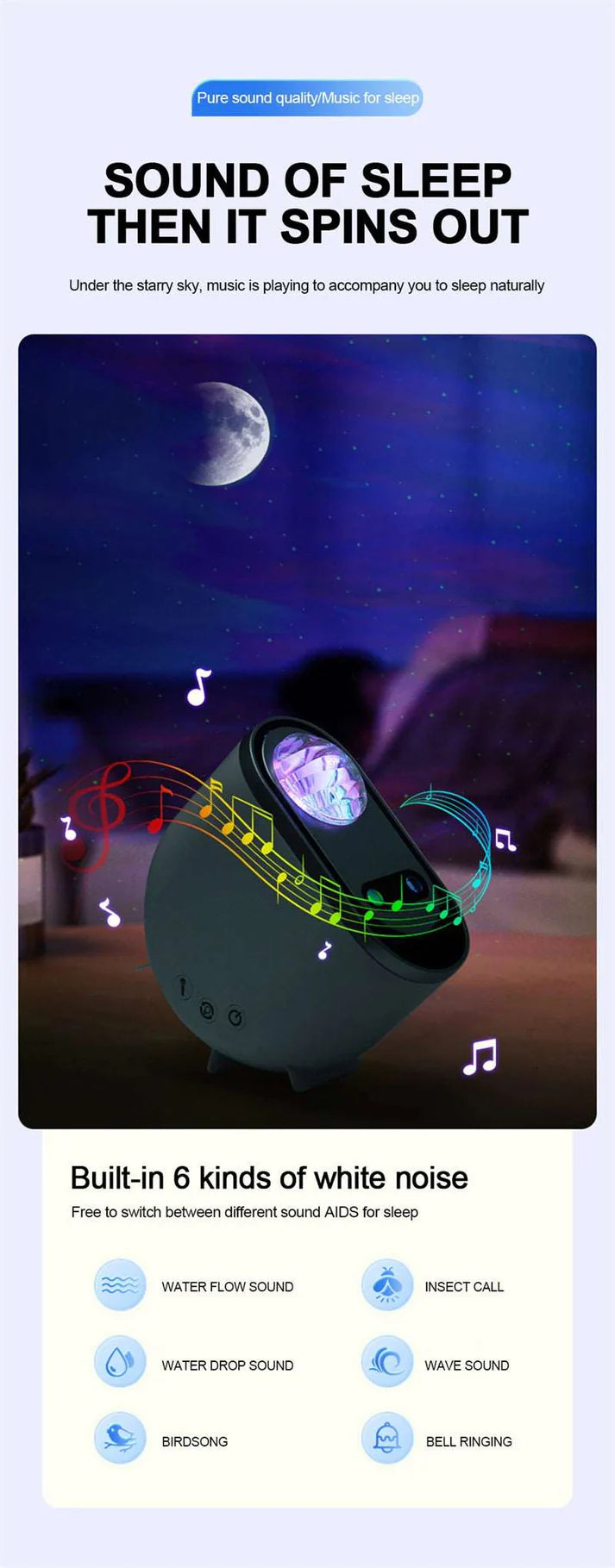 Aurora borealis projector setting ambient mood lighting in room