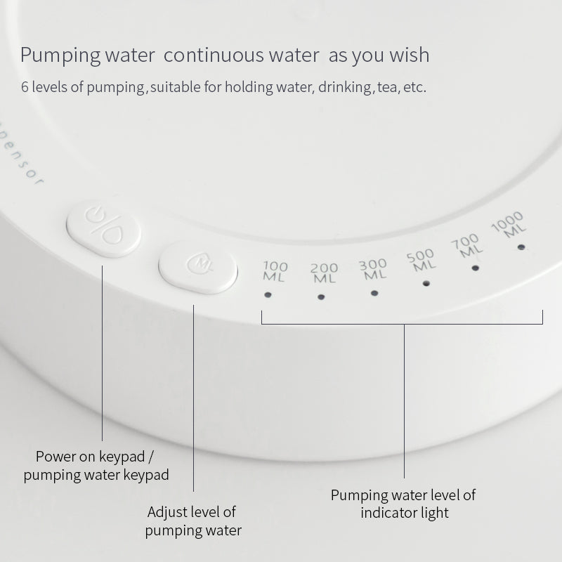 Automatic water bottle dispenser on charging stand