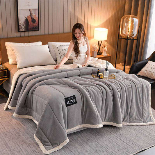 Coral Fleece Blanket Thick Warm Winter Bed Blankets Wool Blanket Bedspread