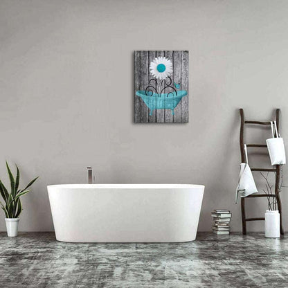 DIY Diamond Painting Bathroom Wall Art Daisy Canvas Picture Modern Floral Bathtub Art Rustic Decorative Paintings