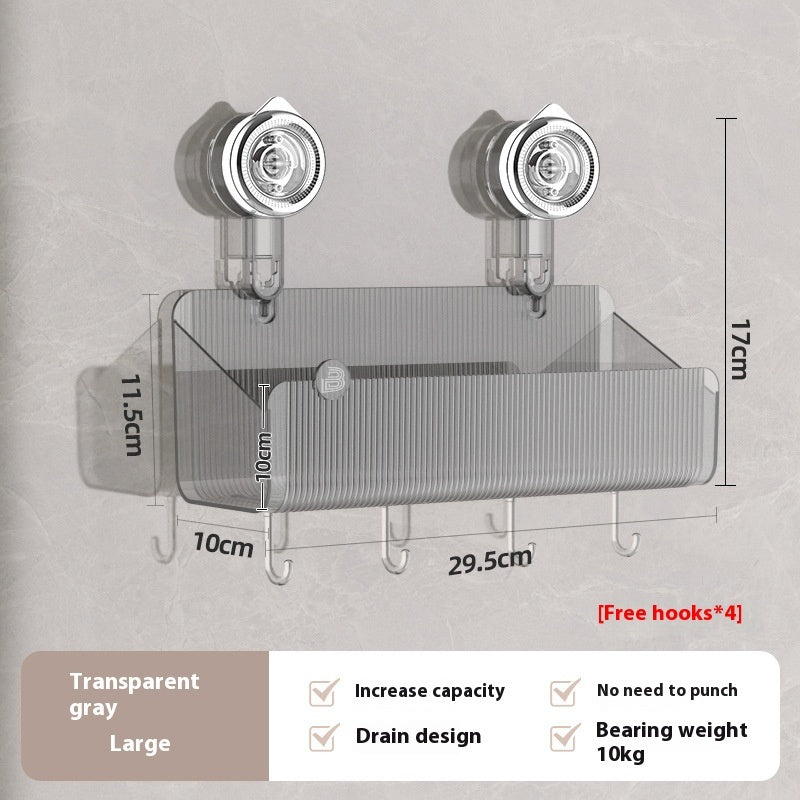 Bathroom Suction Cup Triangle Storage Rack Punch-free