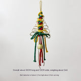 1pc Colorful Jute Twine Bell & Christmas Bow Decoration Knot DIY Xmas Ornament