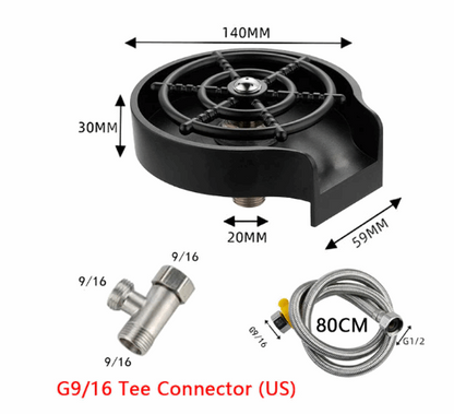 Bar counter cup washer complete installation kit