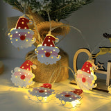 Santa Claus String Lights Christmas LED Light Elk Snowman Xmas Ornament Decoration