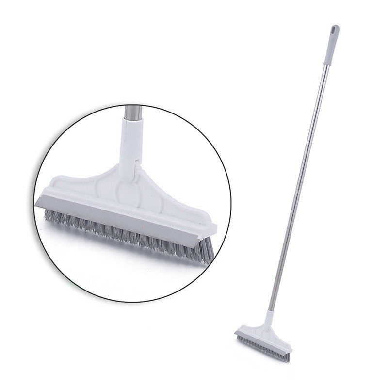 Floor Gap Cleaning Bristles Brush V-broom Rubber Wiper Glass Bathroom Toilet Tile Water Drying Dust Pet Hair Household Scraper