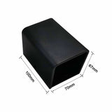 Bedroom bedside square LED wall lamp black aluminum angle view