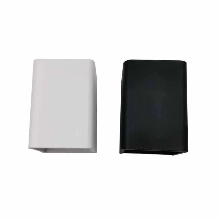 Bedroom bedside square LED wall lamp white and black color comparison