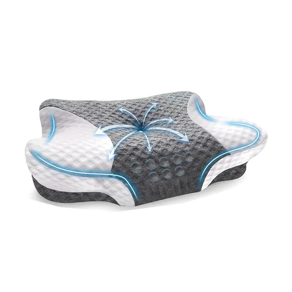 Breathable cervical pillow neck and shoulder pain relief white