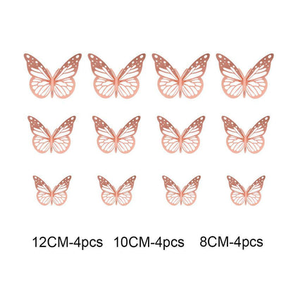 Close up of hollow paper butterfly sticker showing 3D texture