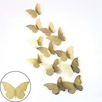 3D butterfly stickers applied around bedroom mirror frame