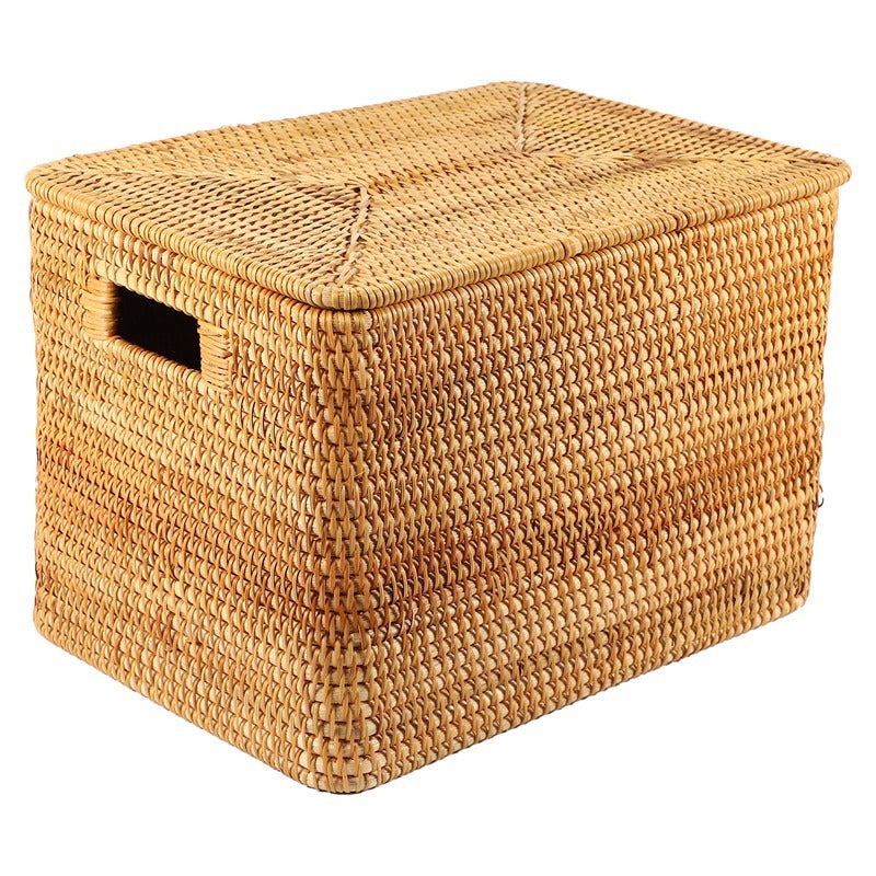 Vietnamese Rattan Storage Baskets Handmade Woven Organizer for Home Décor