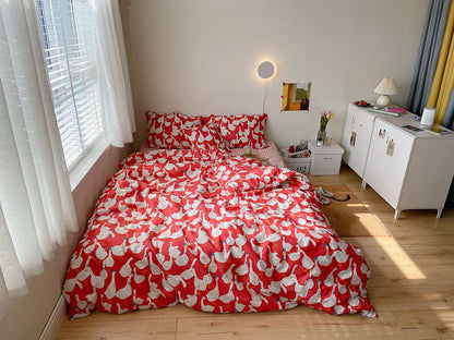 Cotton Bed Sheet Set - 100% Pure Cotton Soft Breathable Cooling Bedding | 4 Sizes