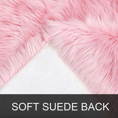 Luxury Fluffy Area Rugs Kids Areary Rug for Bedroom Shaggy Nursery Rugs Kids Area Carpet for Living Room Bedroom Kids Room,2'X3',Pink