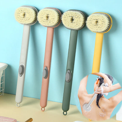 Shower Brush Multifunctional Bath Brush Back Body Bath Shower Sponge Scrubber Handle Massager Bathroom Brush Set