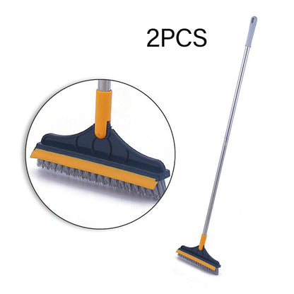 Floor Gap Cleaning Bristles Brush V-broom Rubber Wiper Water Drying Dust Pet Hair Household Scraper