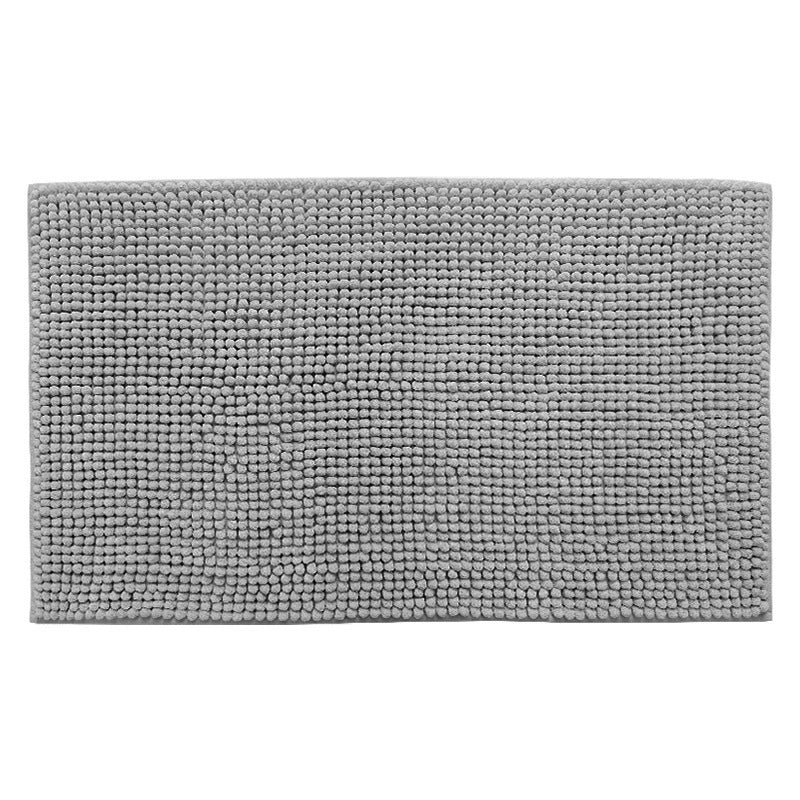 Small 40x60cm chenille mat placed in front of a bathroom sink for a size reference
