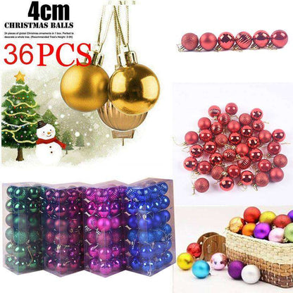 Christmas balls set in boxed retail packaging