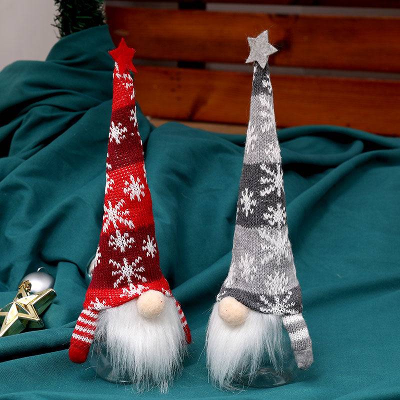 Christmas candy jar doll on desktop decoration setting