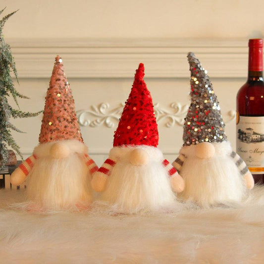 Christmas gnome ornament color options display