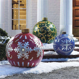 Giant Christmas ornament balls color set display