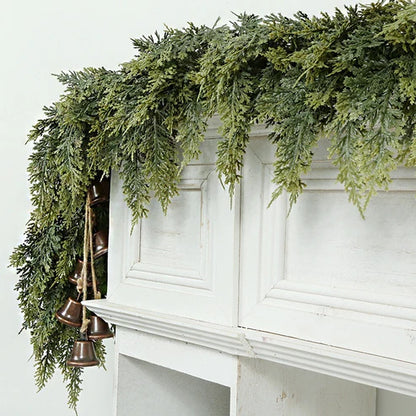 Handcrafted christmas rattan garland door decoration holiday