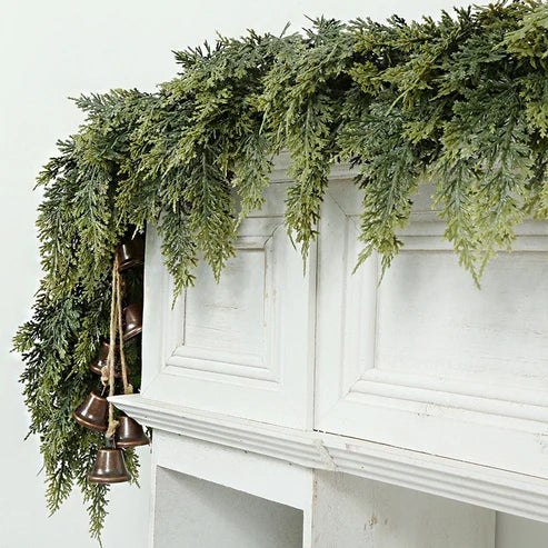 Handcrafted christmas rattan garland door decoration holiday