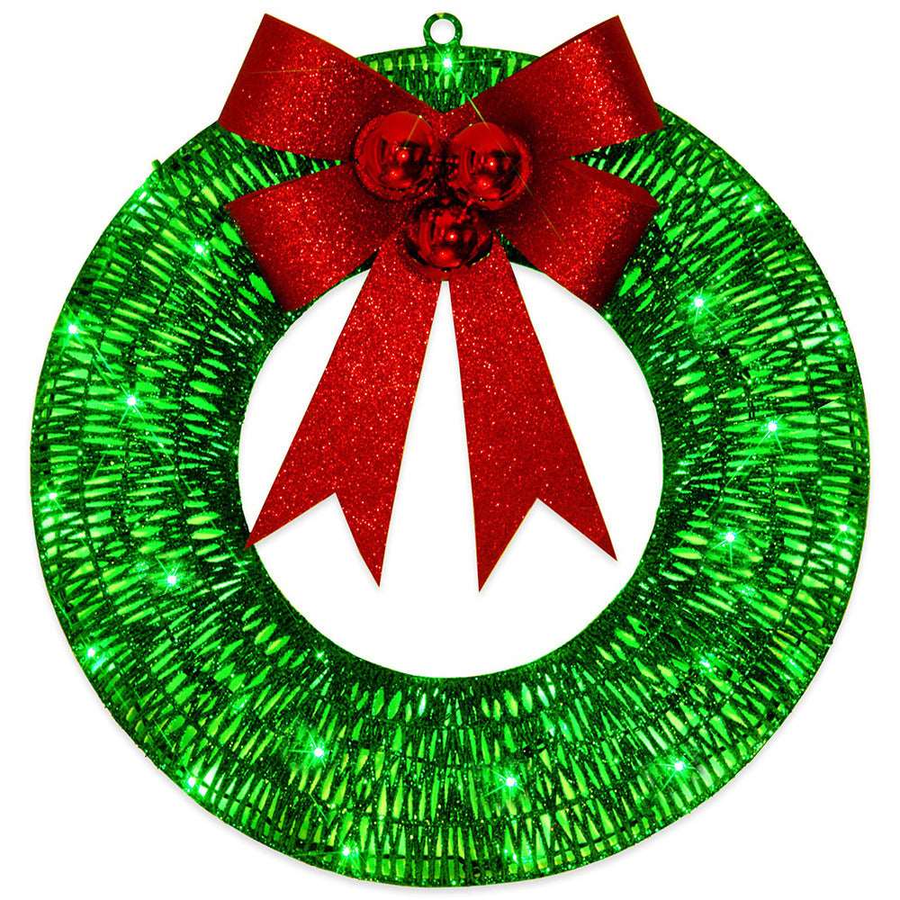 Handmade craft detail of Christmas wreath