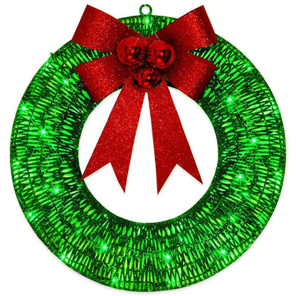 Handmade craft detail of Christmas wreath