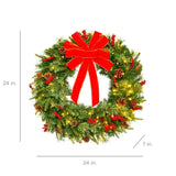 Christmas wreath in retail packaging box