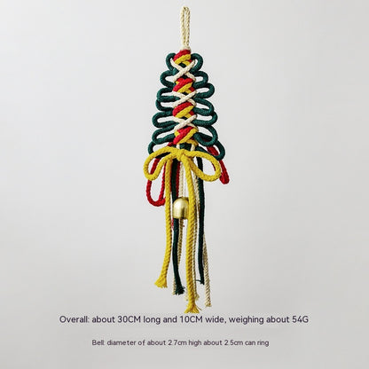 Colorful jute twine bell Christmas ornament