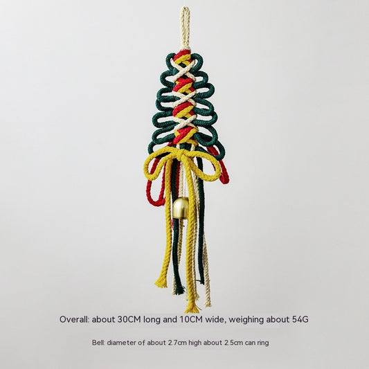 Colorful jute twine bell Christmas ornament